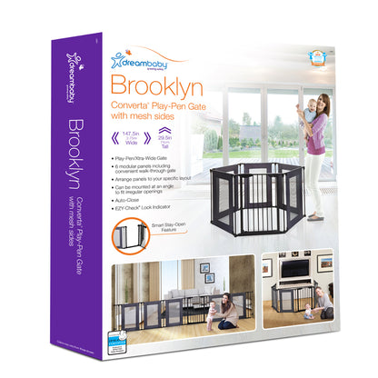 Dreambaby Brooklyn - Cercadinho 2 em 1  Cinza/Preto