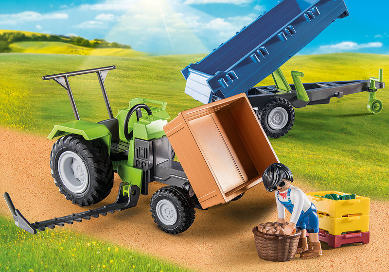 Playmobil rural Trator com de colheita reboque