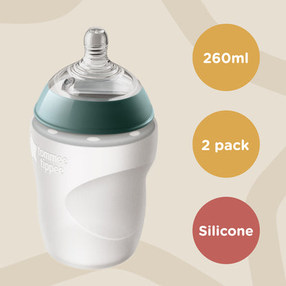 Tommee Tippee - Mamadeiras de Silicone 260ml 2Pk