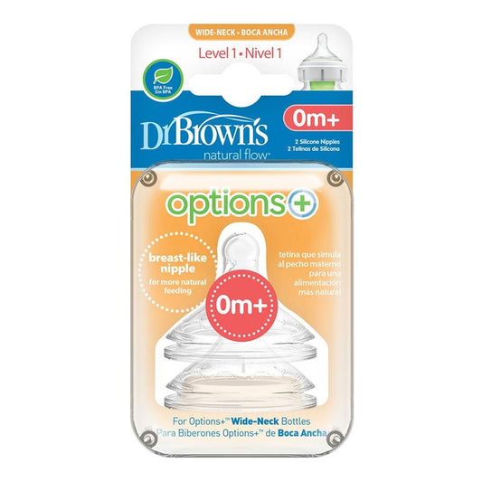 Bicos Dr Brown's Options Plus - Kit com 2 Anne Claire Baby Store 0M+ 