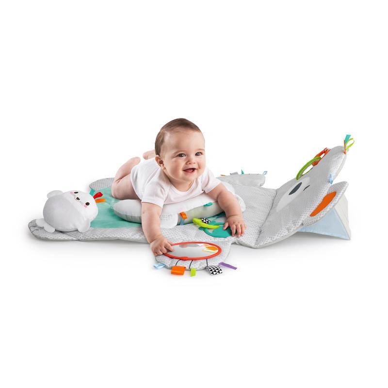 2 Pcs Brinquedos da da barriga para bebês | Brinquedos dobrados do tapete  da atividado alto contraste | Espelho chão Tummy Time com livro enrugado e