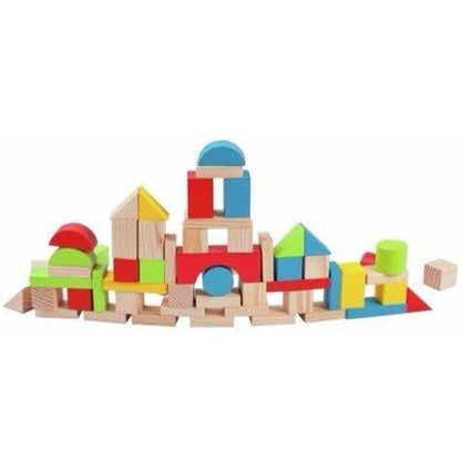 Chad Valley Wooden 80 Piece Block Set (de madeira) Anne Claire Baby Store 