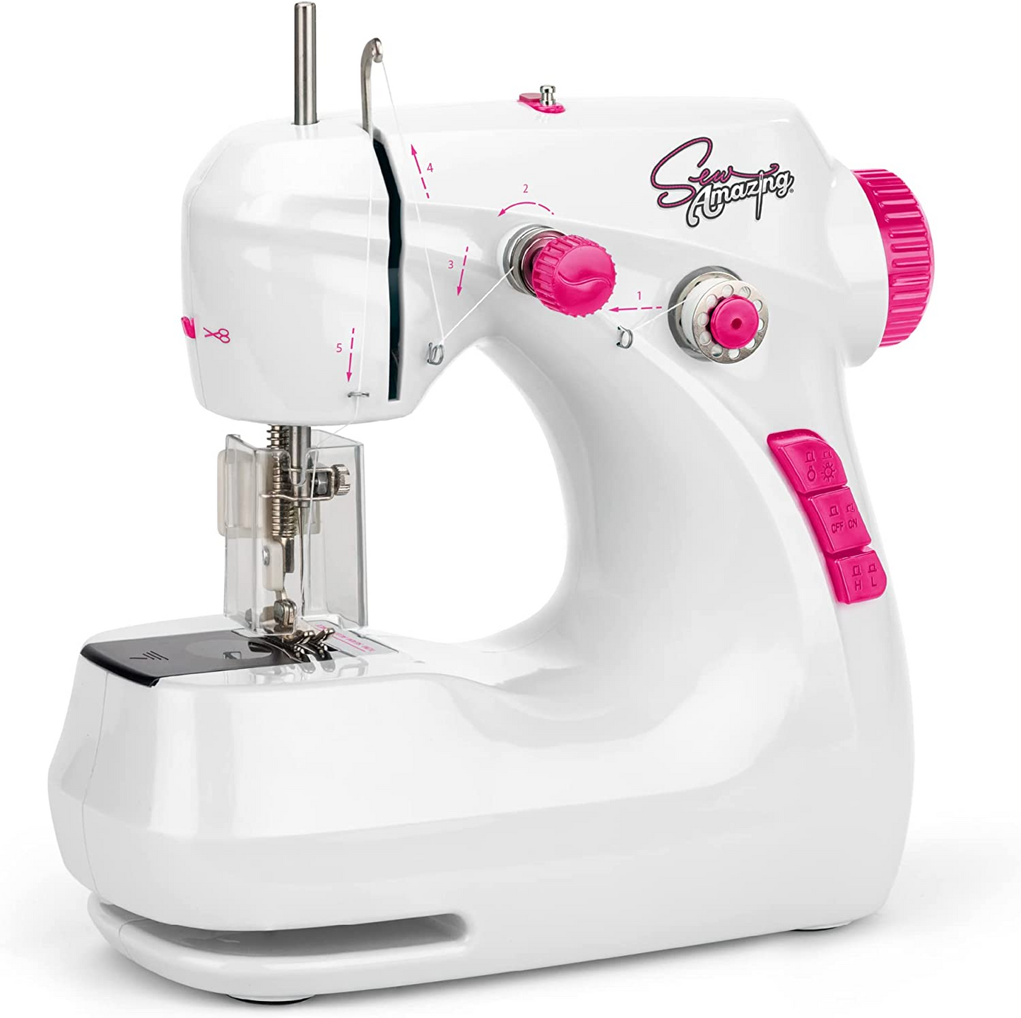 Sew Amazing  Estúdio | Brinquedo STEAM para máquina de costura, conjunto educacional completo para meninas e crianças iniciantes