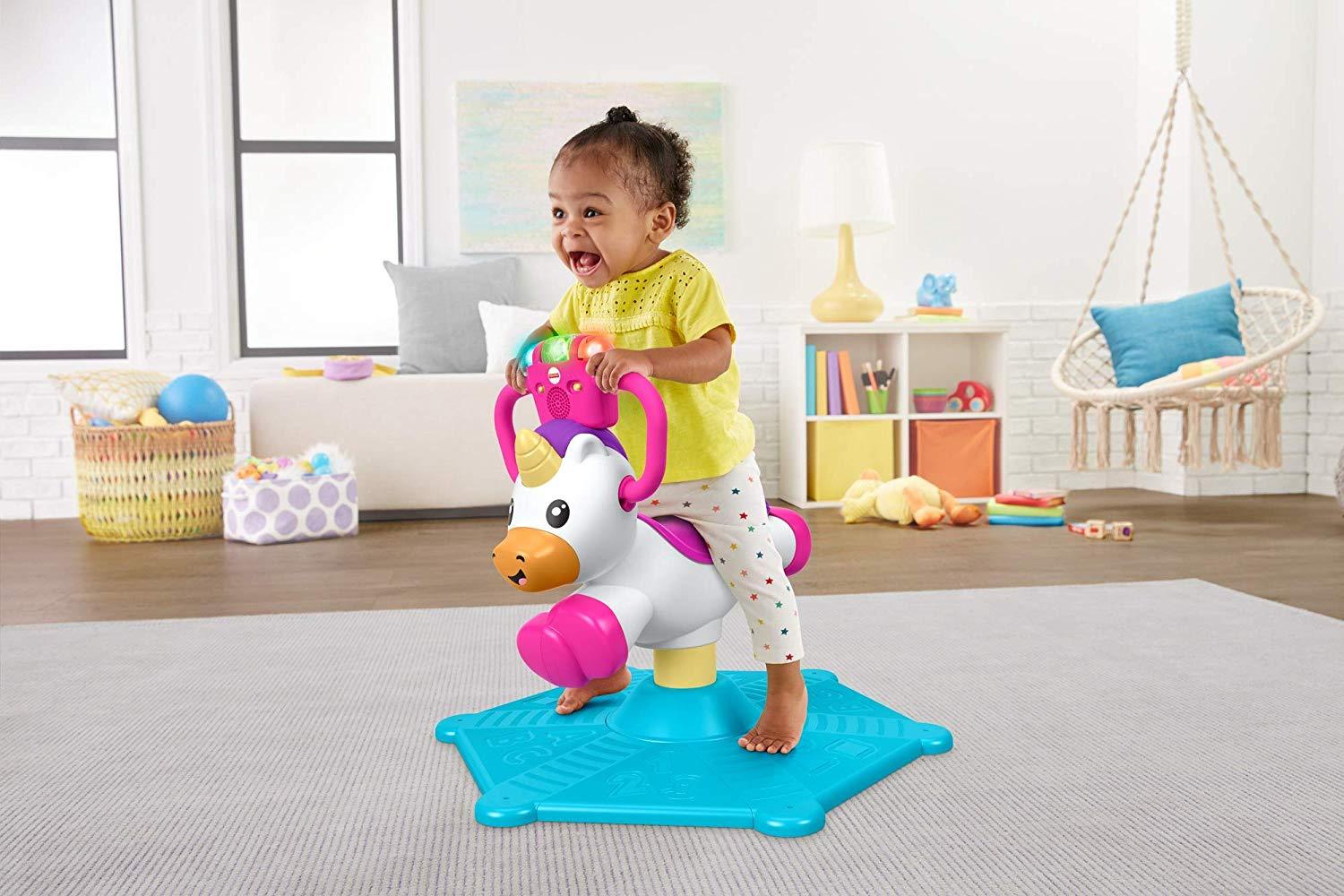 Fisher price hot sale unicorn ride on