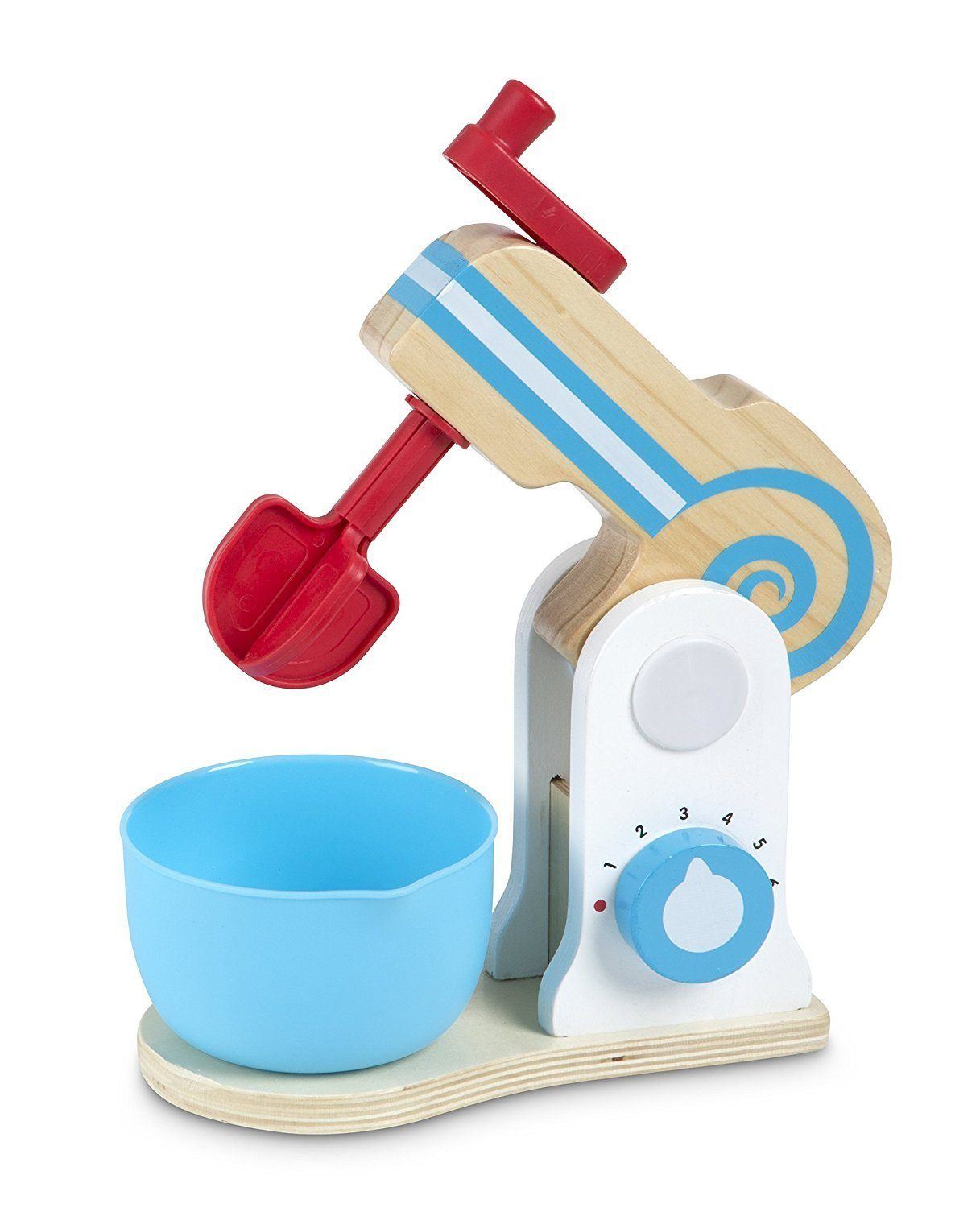 MELISSA AND DOUG - Wooden Make-a-Cake Mixer Set (de madeira) 11 peças Anne Claire Baby Store 