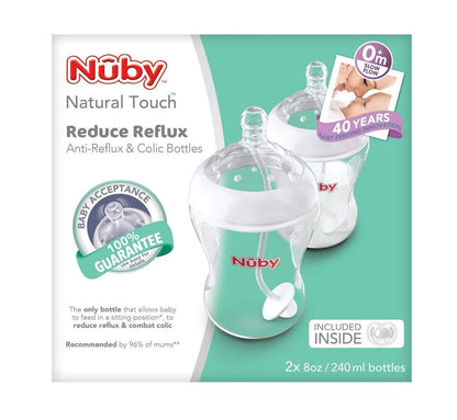 Nuby Natural Touch 360 Anti-cólica e Anti-refluxo - 2x 240ml Anne Claire Baby Store 