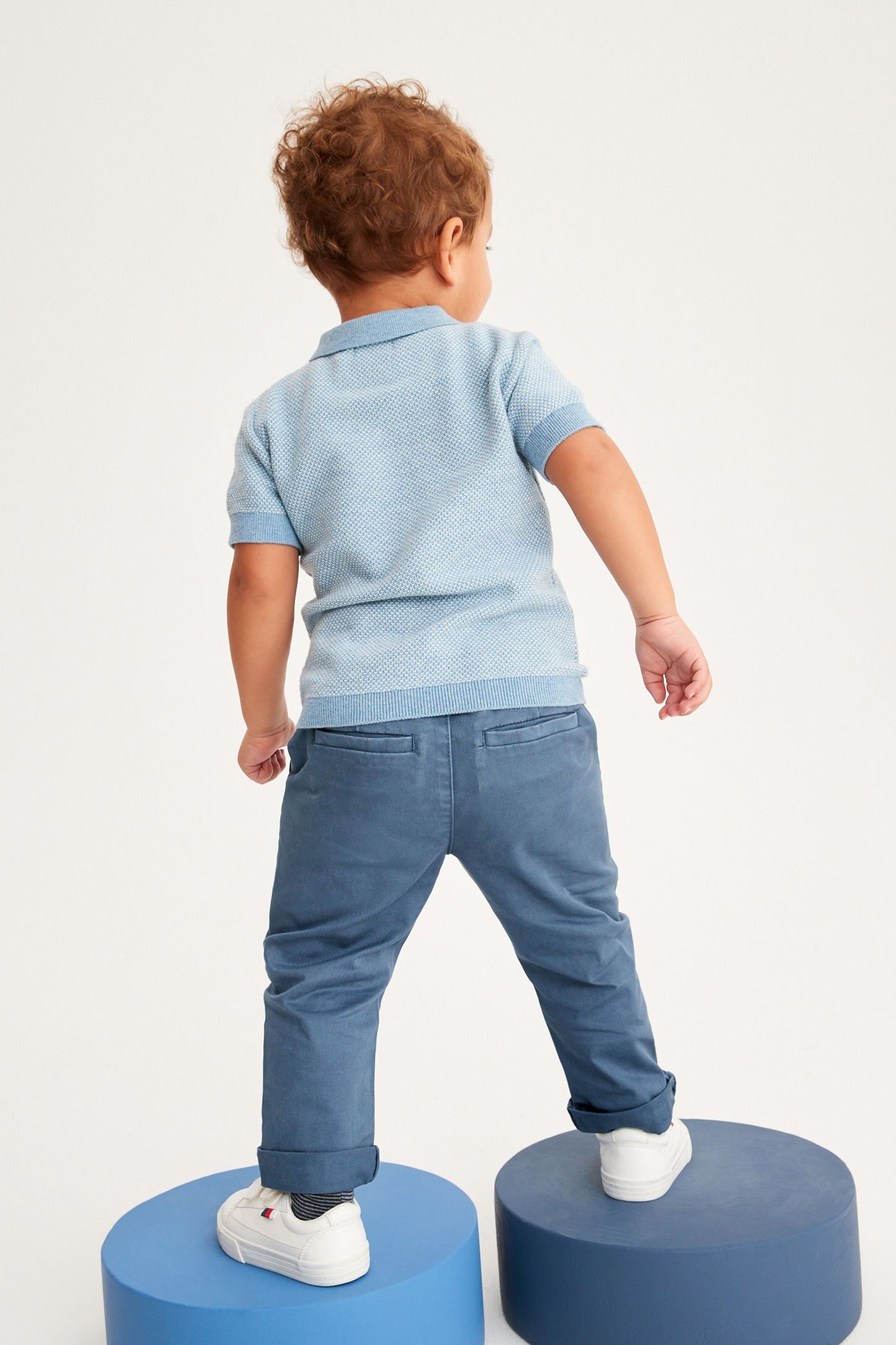 |BigBoy| Chinos Elásticos-Blue (3 meses a 7 anos)