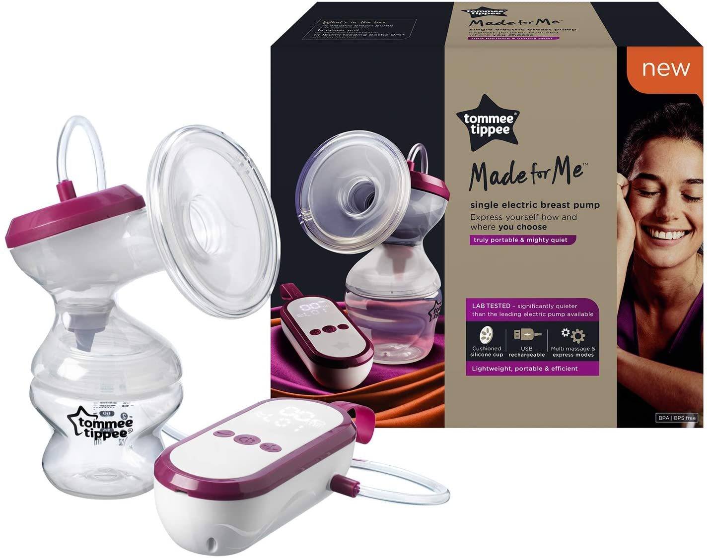 Tommee Tippee - Bomba de leite elétrica, unidade USB recarregável e portátil muito silenciosa com modos de massagem e expresso Anne Claire Baby Store 